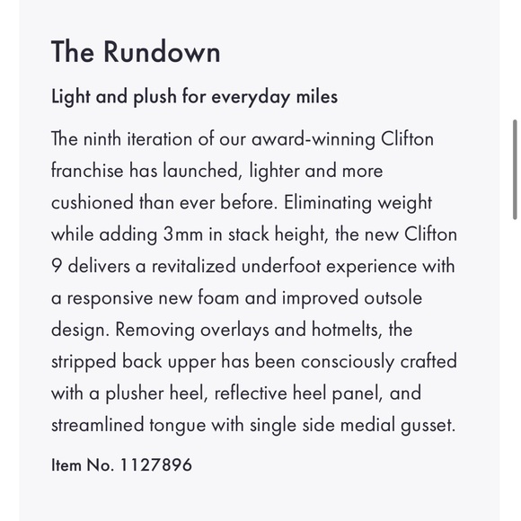 Hoka Black and White Clifton 9 Sneakers Running Shoes - Picture 10 of 11